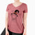 Witch Mila the Mixed Breed - Women's V-neck Shirt