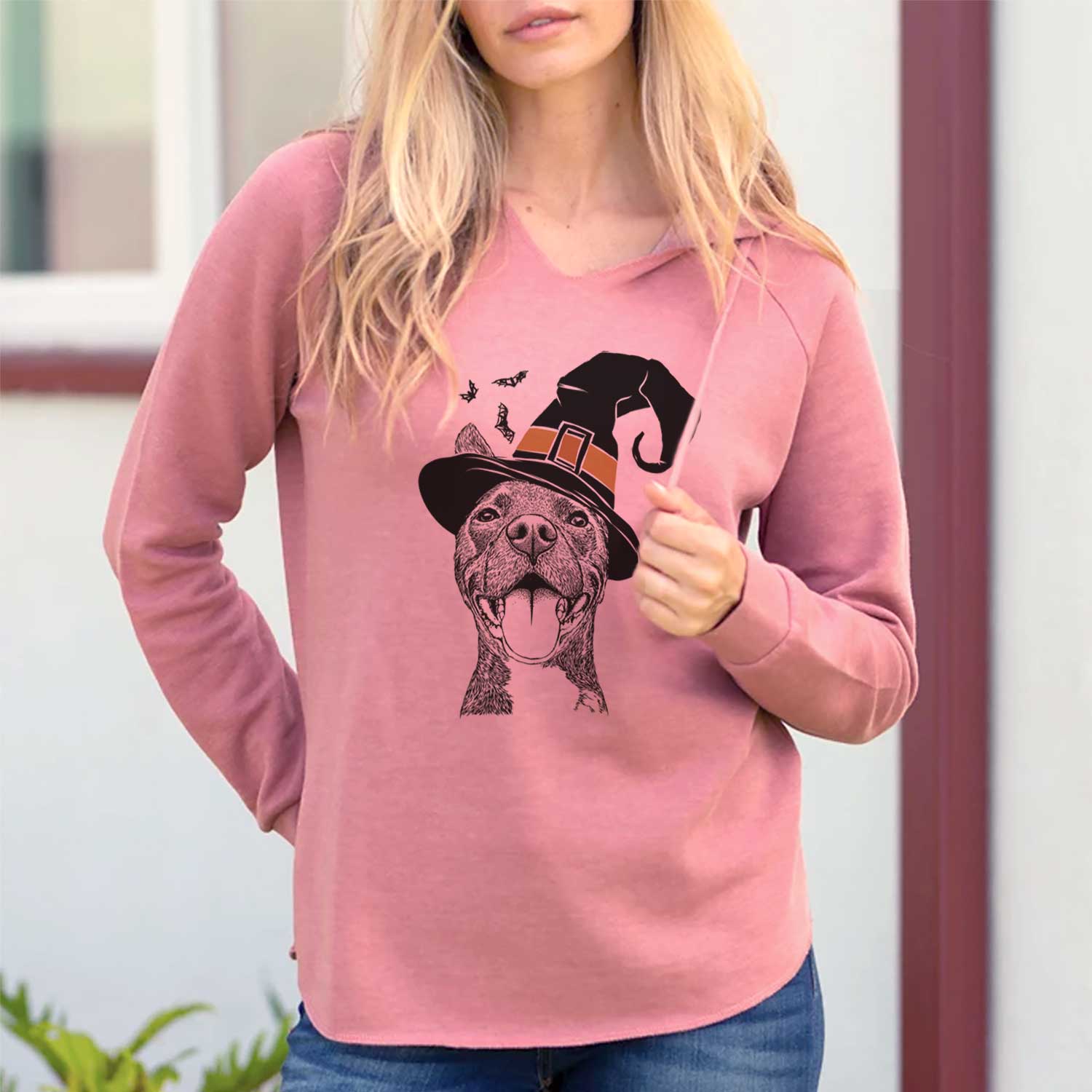 Witch Milo the Pitbull Mix - Cali Wave Hooded Sweatshirt