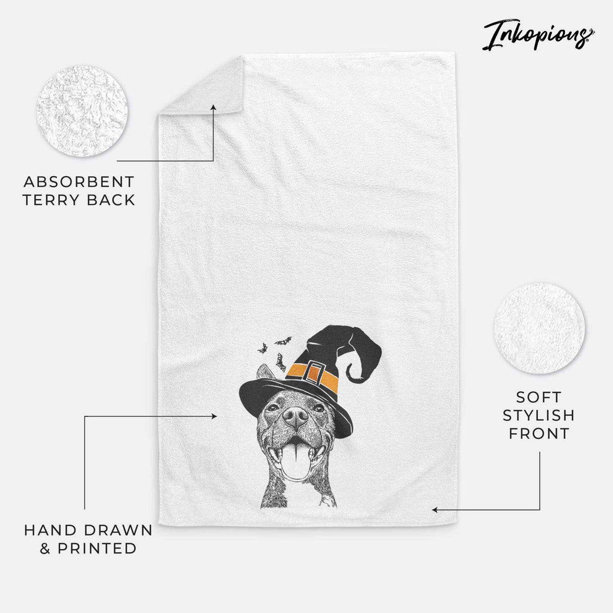 Milo the Pitbull Mix Decorative Hand Towel