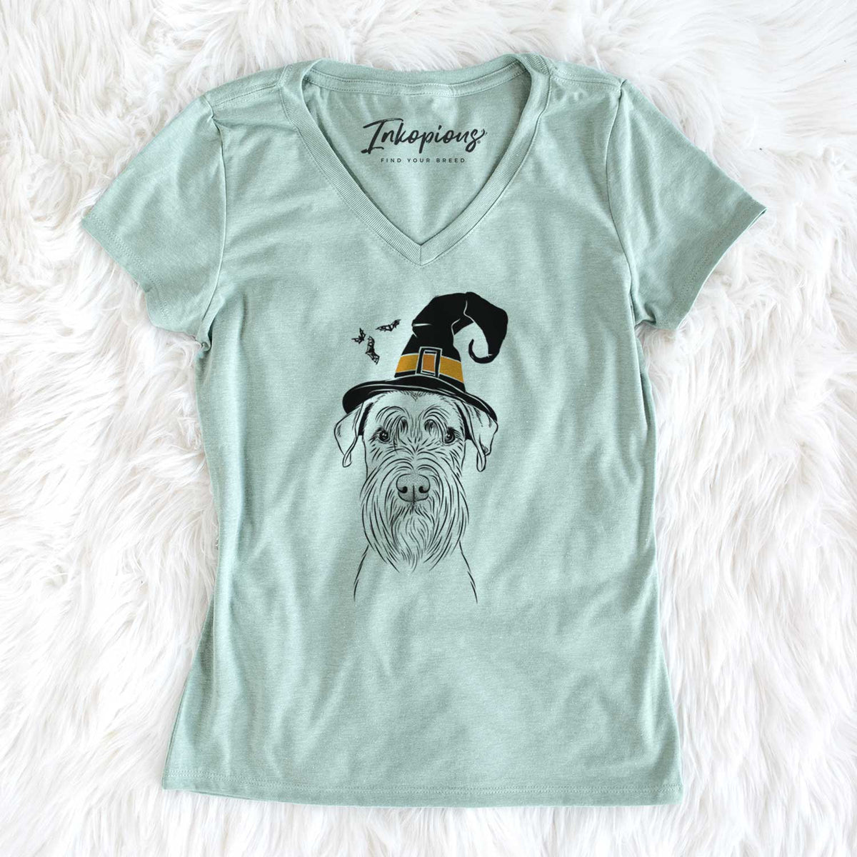 Witch Milton the Schnauzer - Women's V-neck Shirt