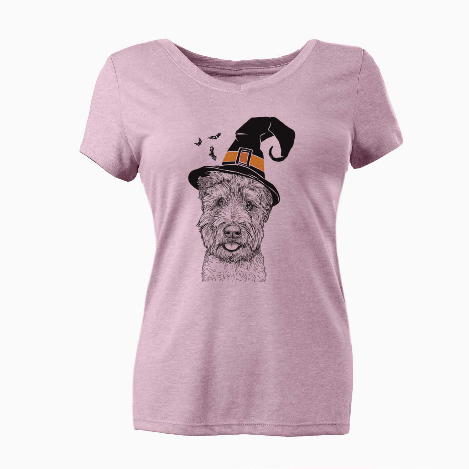 Witch Milton the Soft Coated Wheaten Terrier - Women's V-neck Shirt