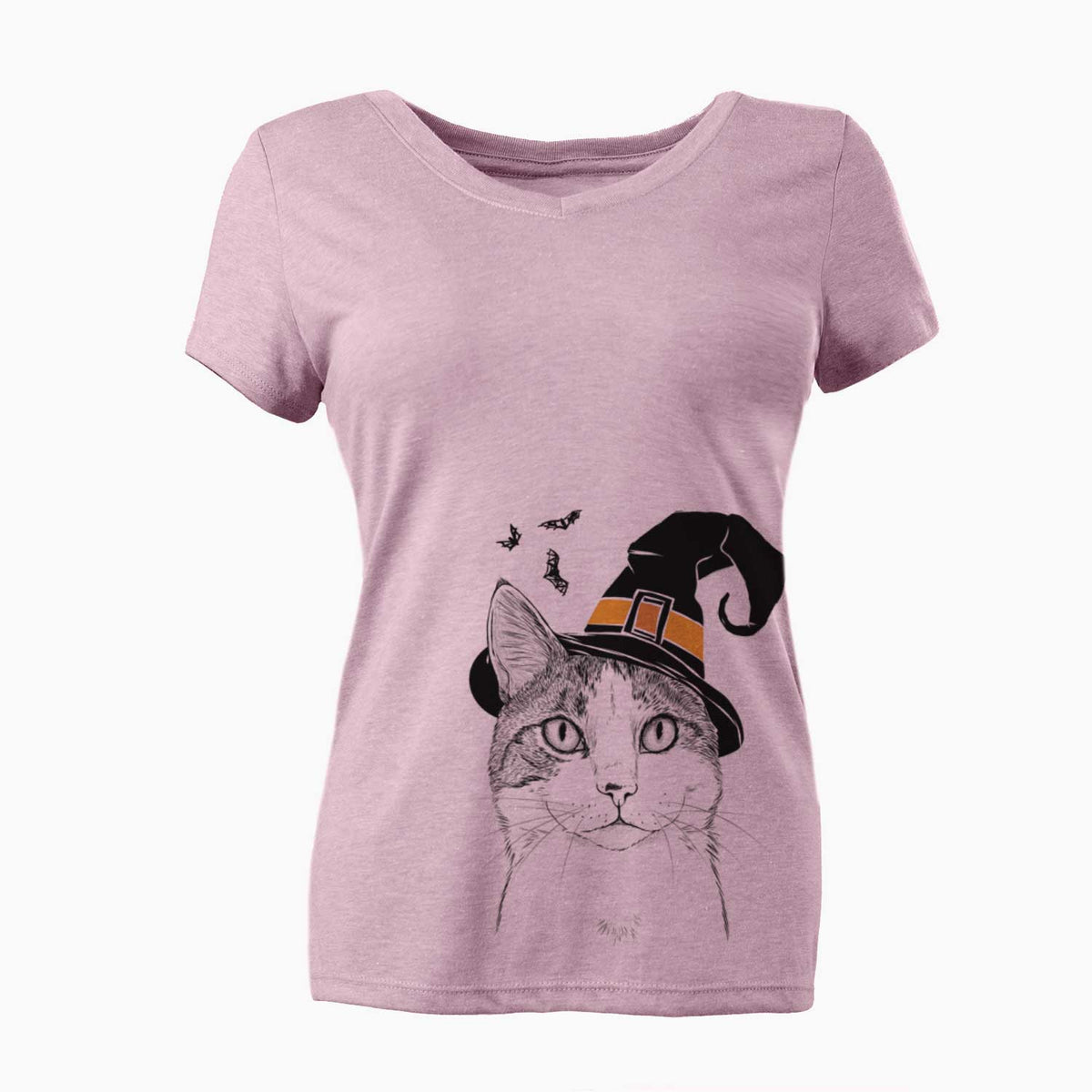 Witch Mini Griffin the Domestic Shorthair Cat - Women's V-neck Shirt