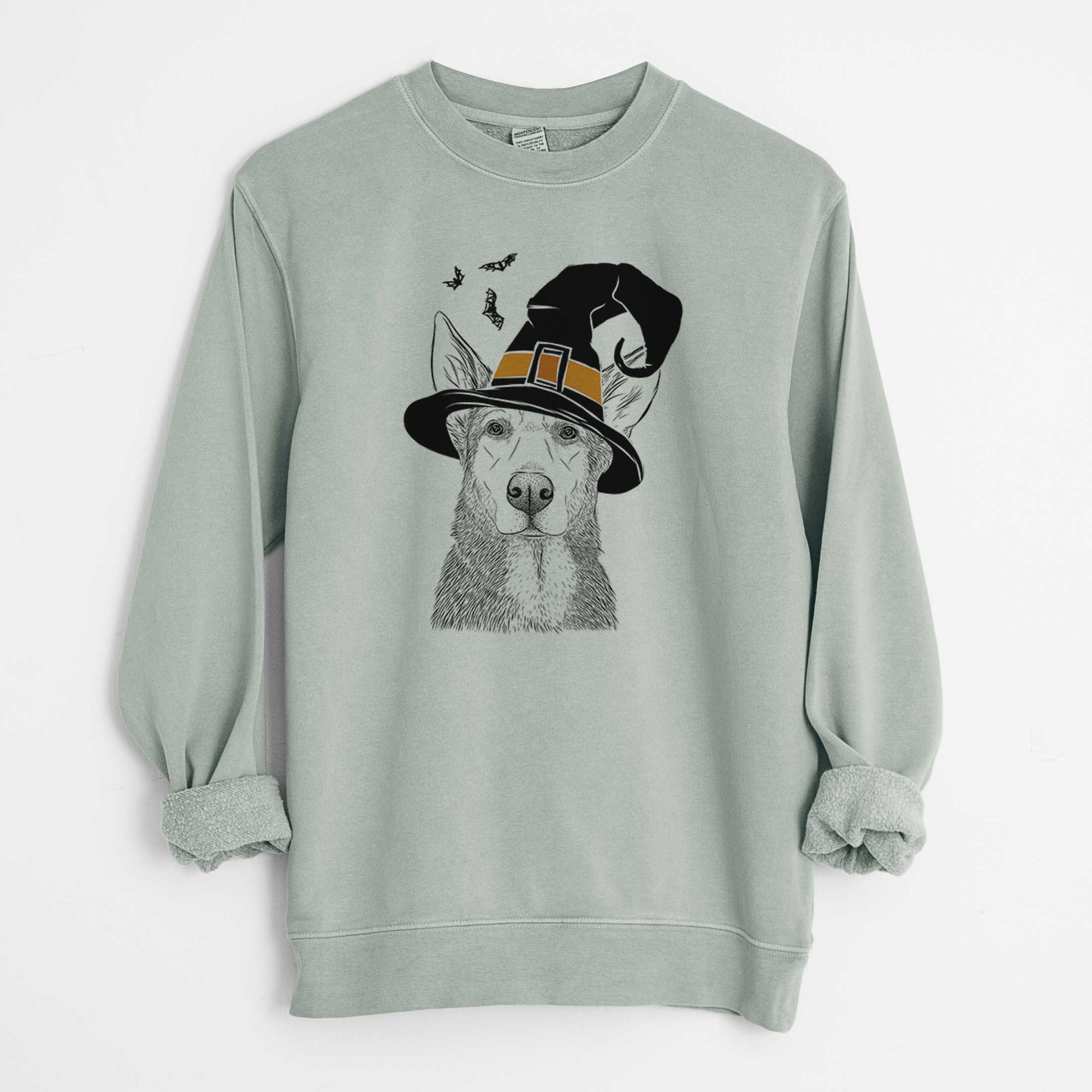 Witch Misty the German Shepherd Mix - Unisex Pigment Dyed Crew Sweatshirt
