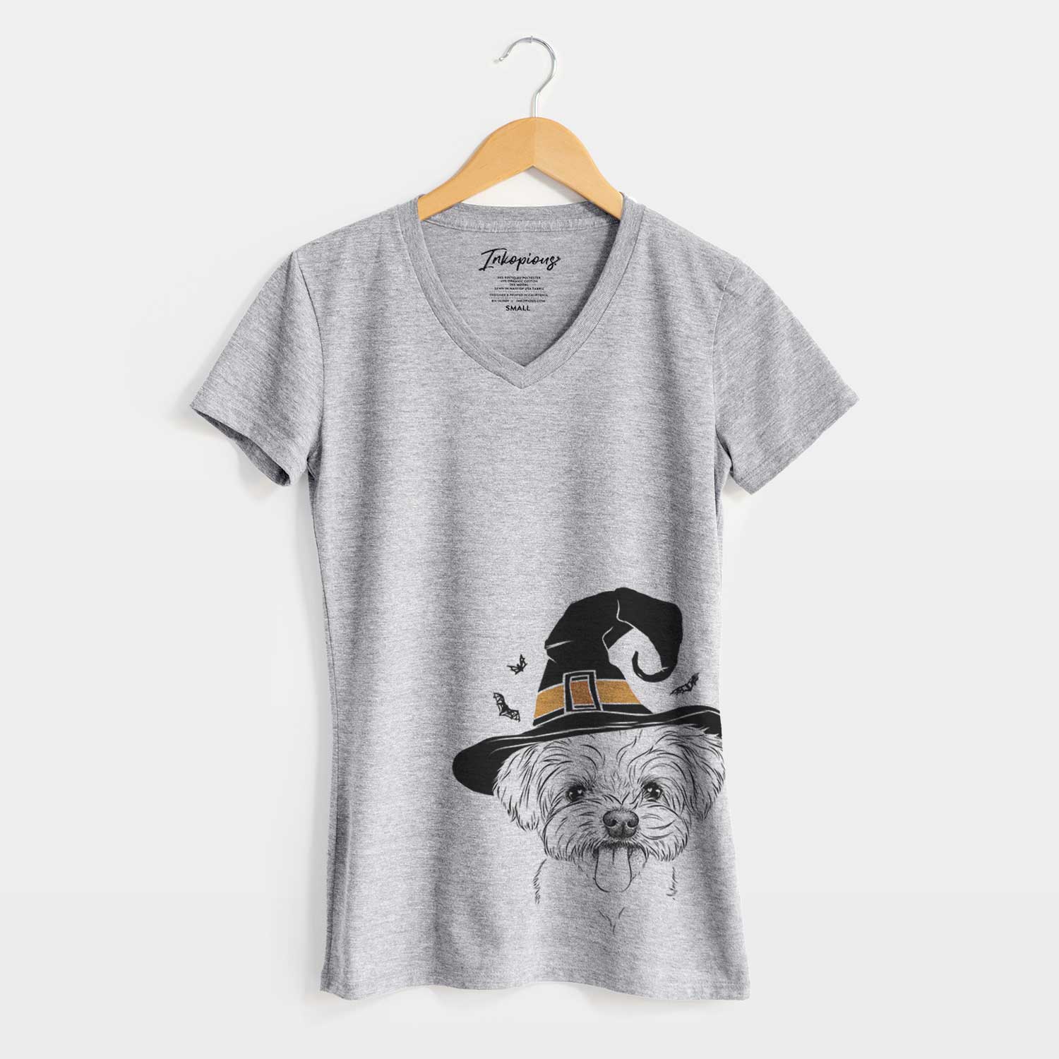 Witch Mochi the Maltese - Women's V-neck Shirt