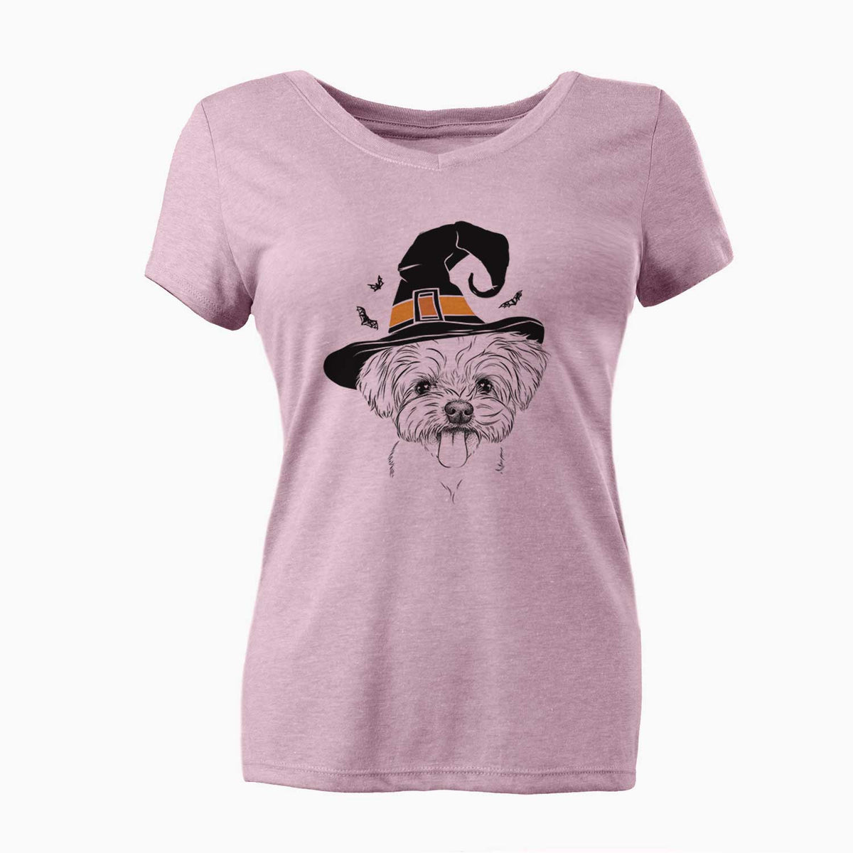 Witch Mochi the Maltese - Women's V-neck Shirt