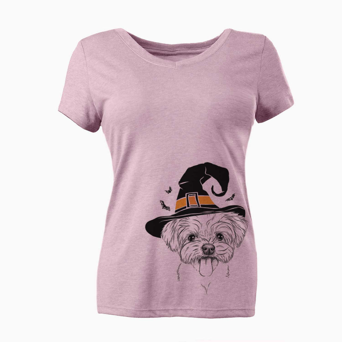 Witch Mochi the Maltese - Women's V-neck Shirt