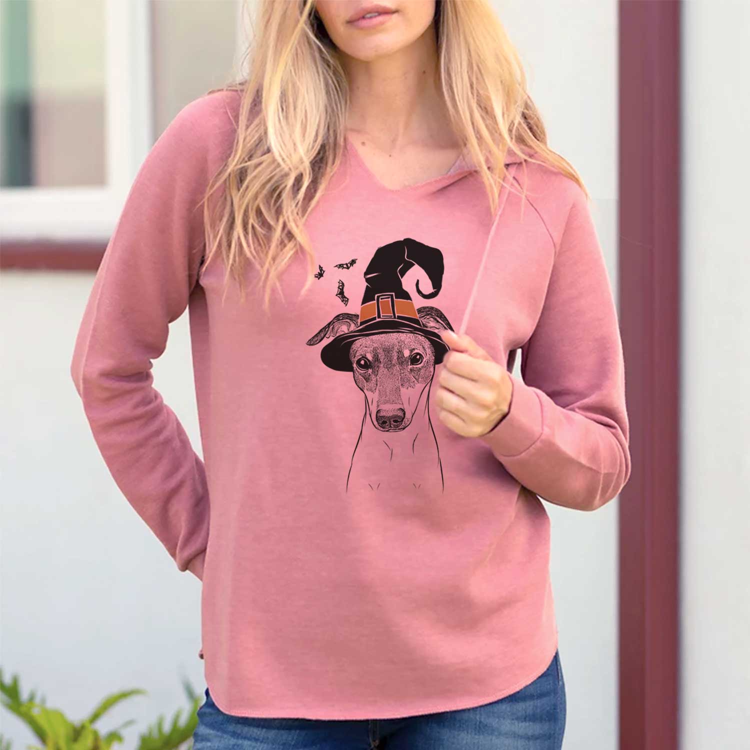 Witch Momo the Japanese Terrier - Cali Wave Hooded Sweatshirt