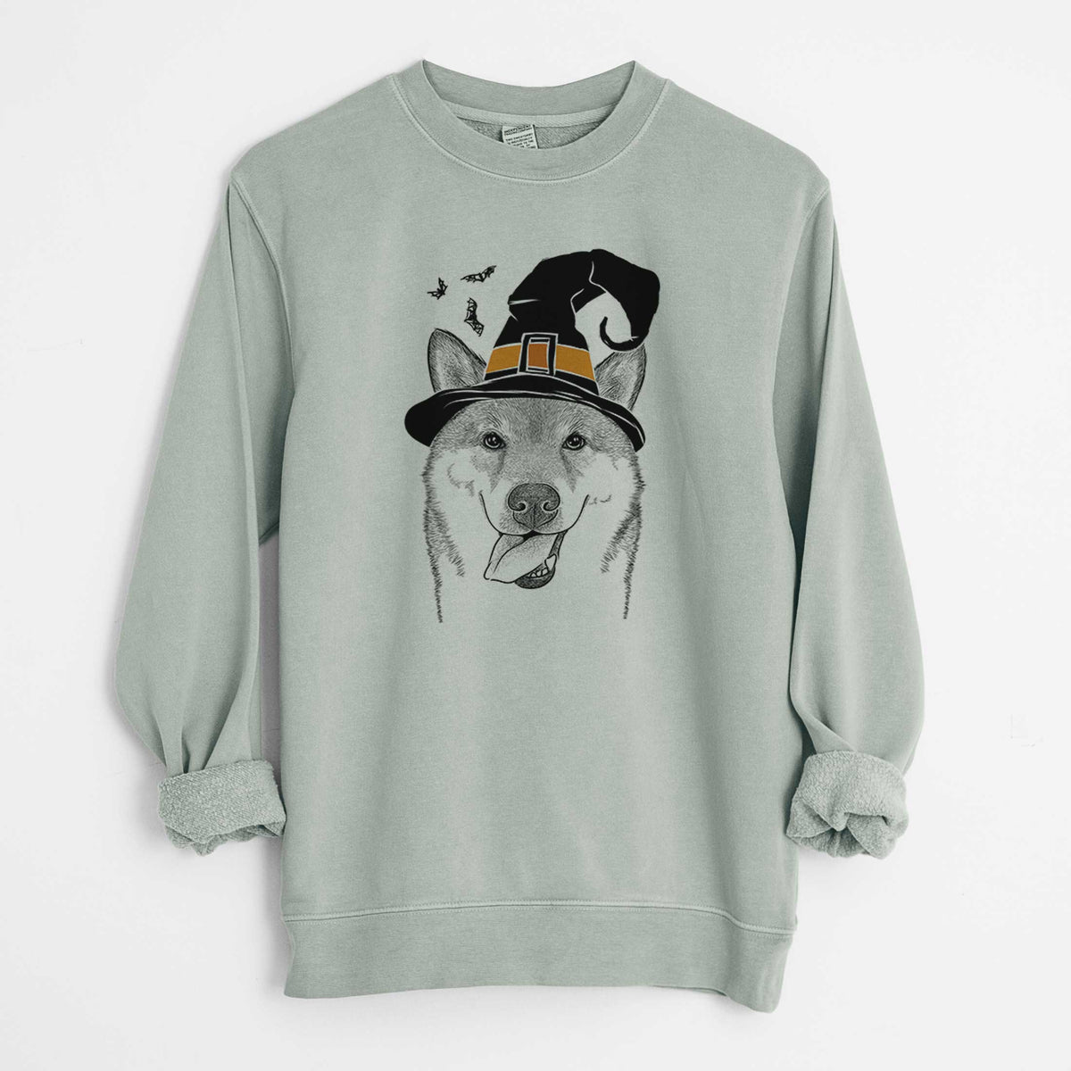 Witch Mothra the Shiba Inu - Unisex Pigment Dyed Crew Sweatshirt