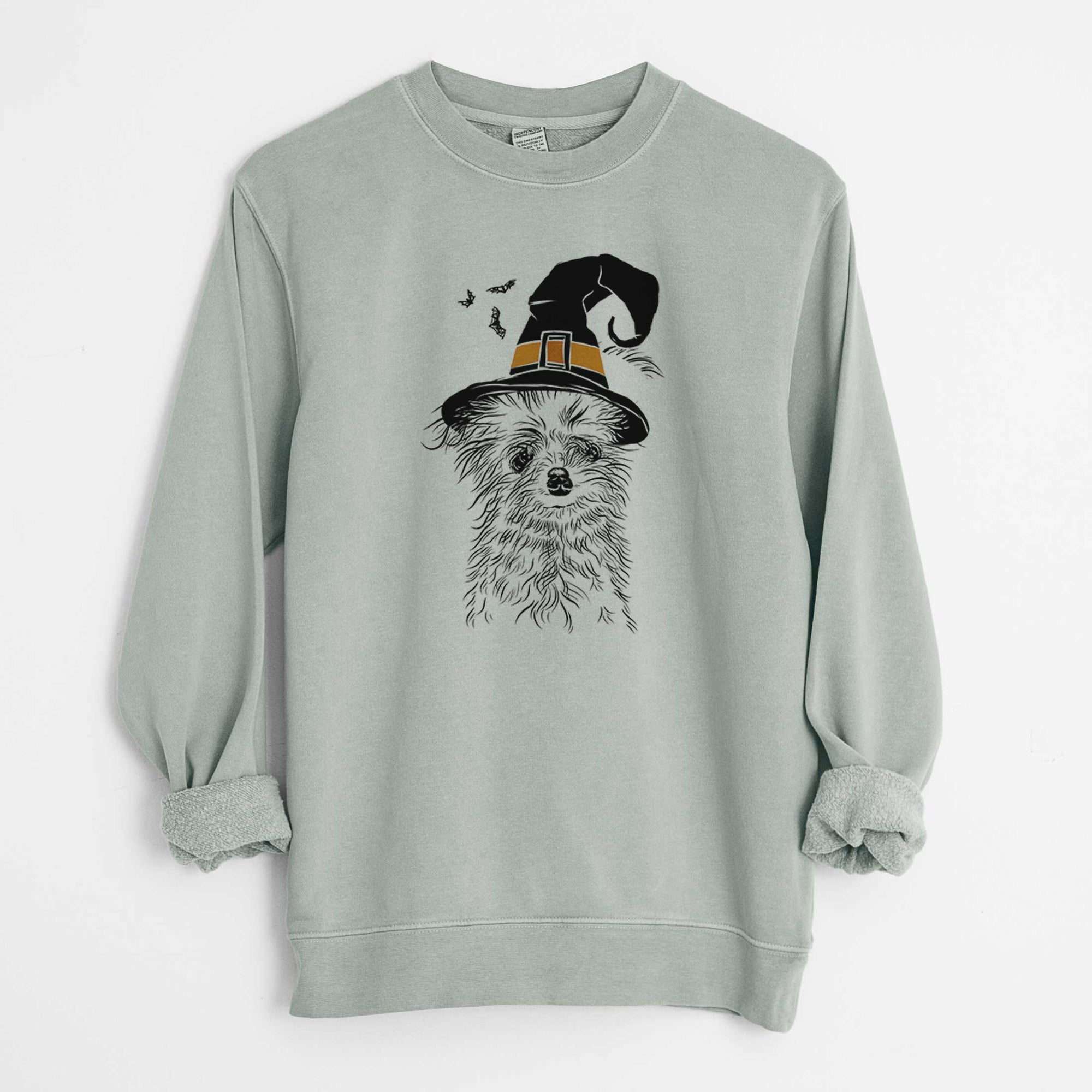 Witch Mr. Gucci Poochi the Maltese - Unisex Pigment Dyed Crew Sweatshirt