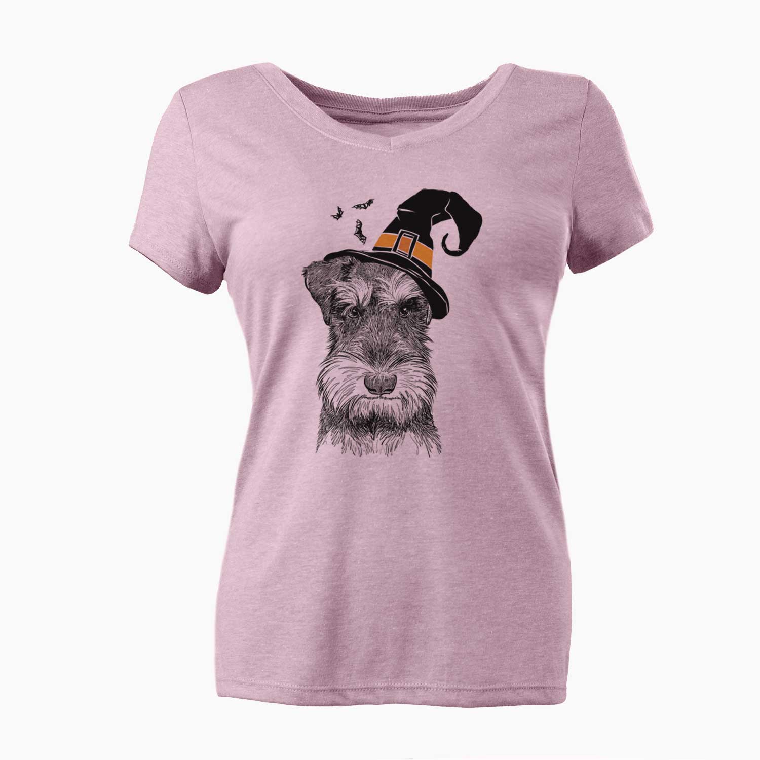 Witch Murphy the Mini Schnauzer - Women's V-neck Shirt