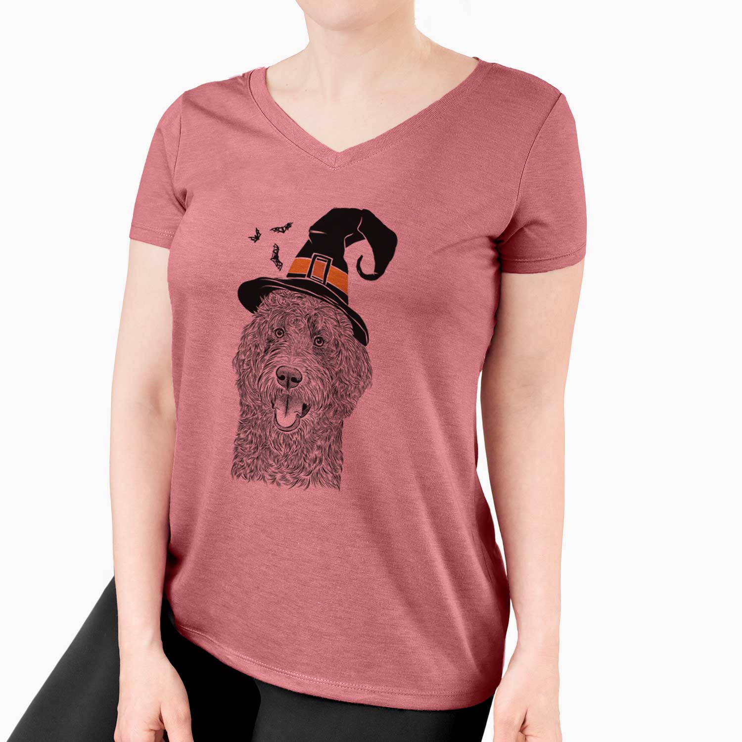 Witch Murr Dog the Labradoodle - Women's V-neck Shirt