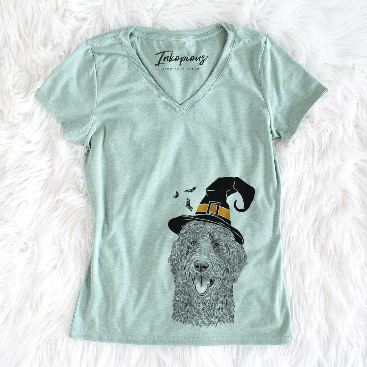 Witch Murr Dog the Labradoodle - Women&#39;s V-neck Shirt