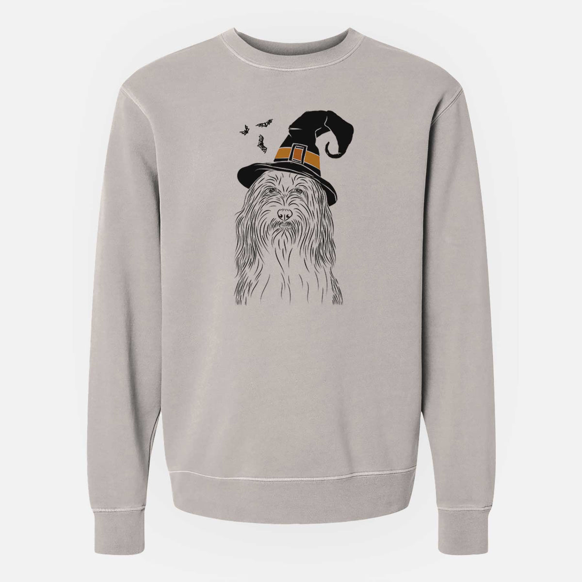 Witch Murray the Bearded Collie - Unisex Pigment Dyed Crew Sweatshirt