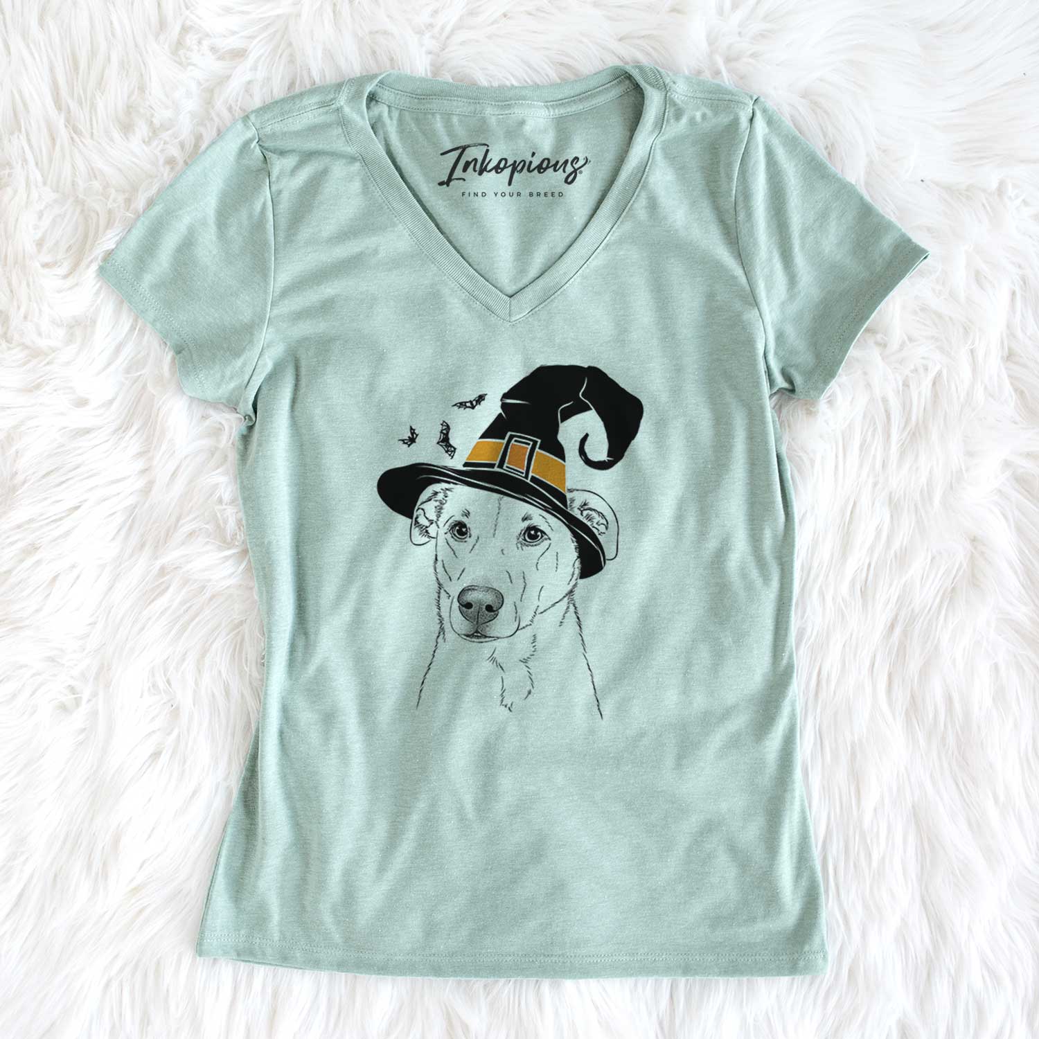 Witch Nala the American Staffordshire Terrier - Women's V-neck Shirt