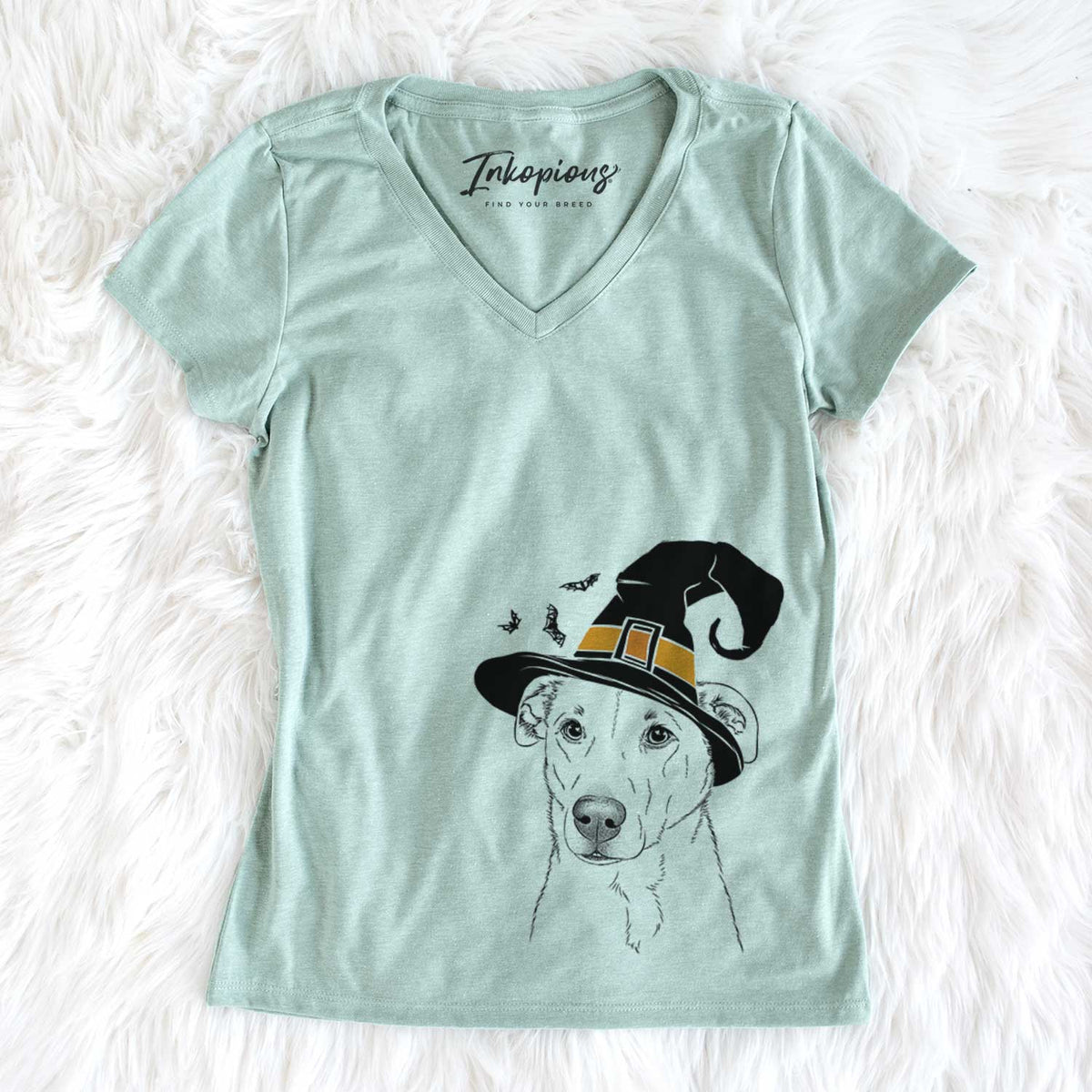 Witch Nala the American Staffordshire Terrier - Women&#39;s V-neck Shirt