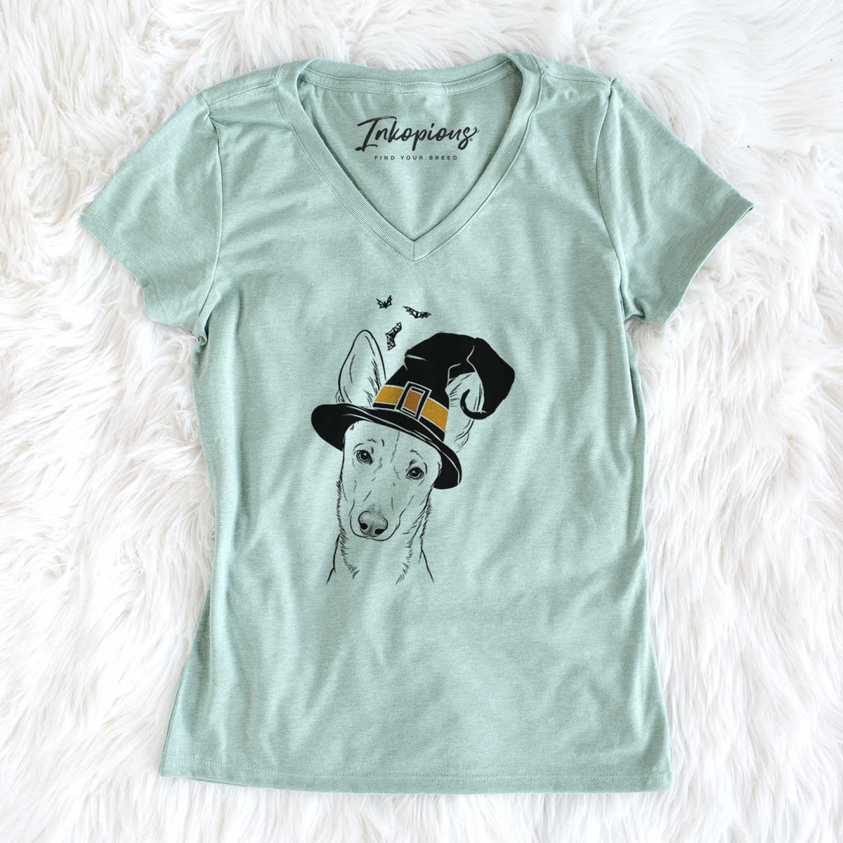 Witch Nala the Carolina Dog - Women's V-neck Shirt
