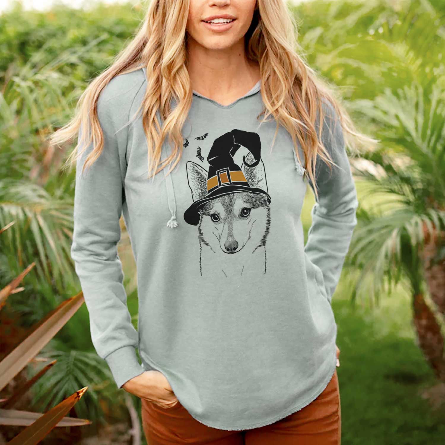 Witch Nami the Alaskan Klee Kai - Cali Wave Hooded Sweatshirt