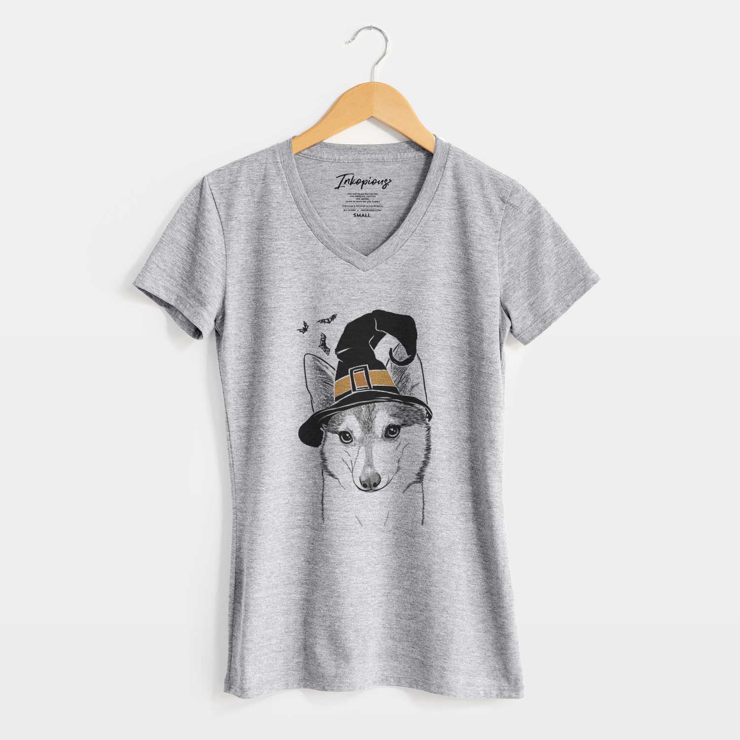 Witch Nami the Alaskan Klee Kai - Women's V-neck Shirt