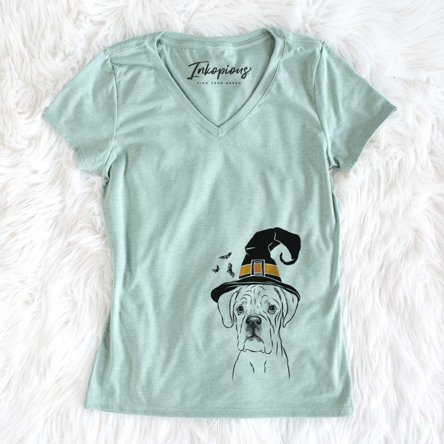 Witch Nelly the Boxer - Women's V-neck Shirt