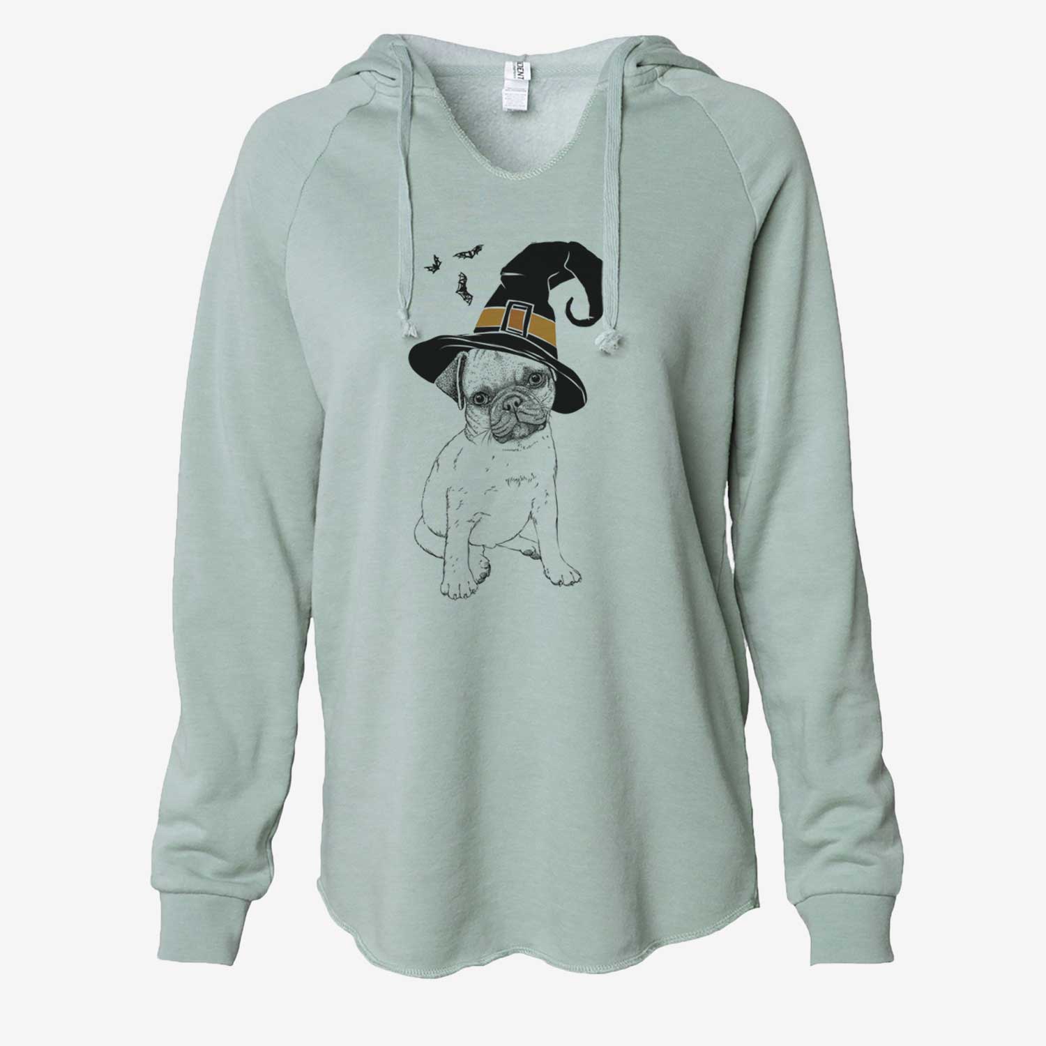 Witch Nelson the Pug Puppy - Cali Wave Hooded Sweatshirt