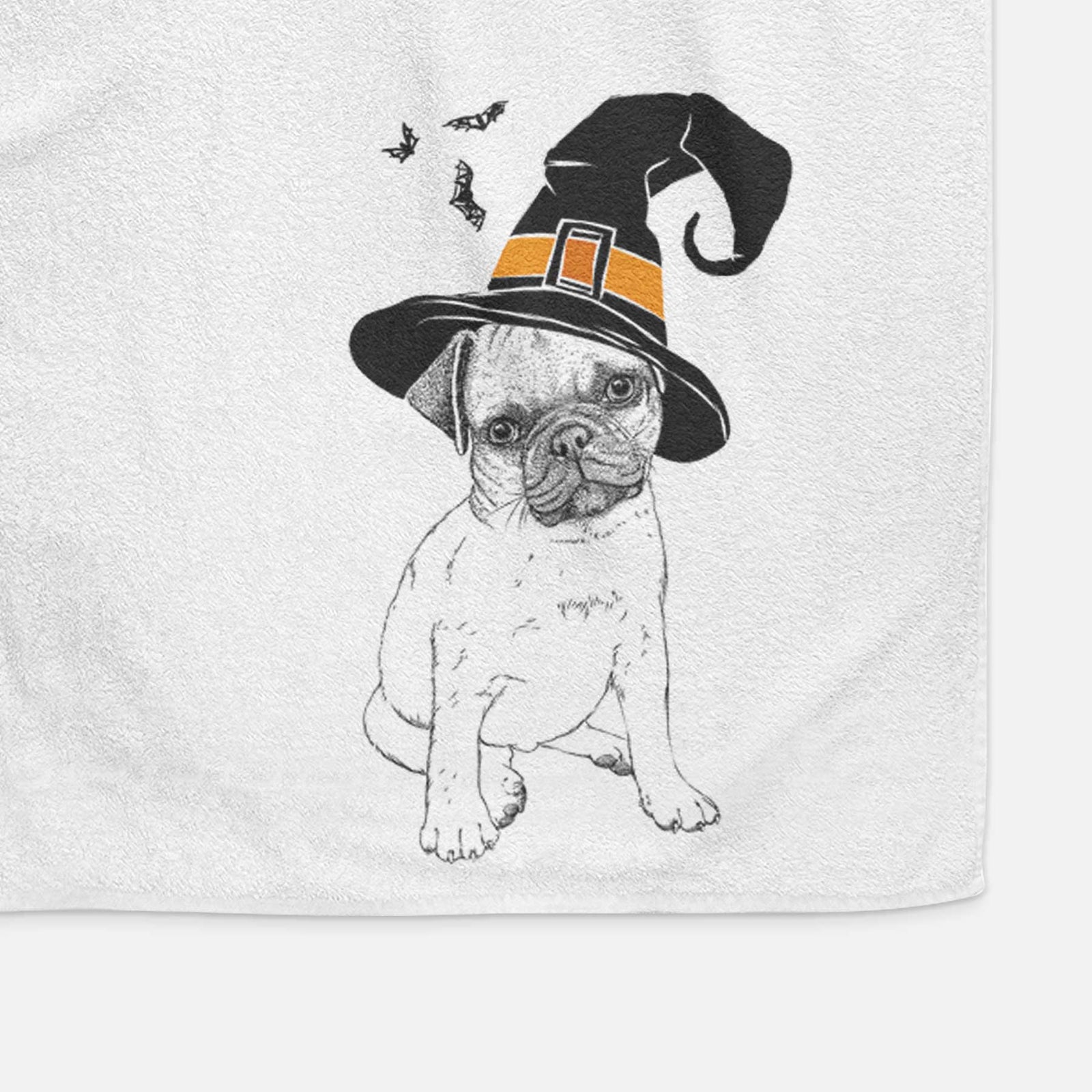 Nelson the Pug Puppy Decorative Hand Towel