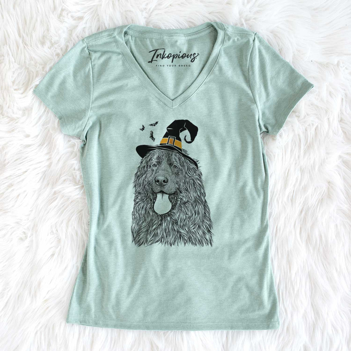 Witch Neptune the Newfoundland - Women's V-neck Shirt
