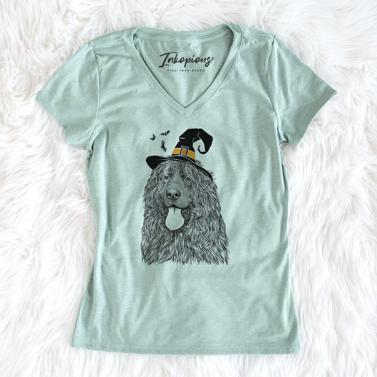 Witch Neptune the Newfoundland - Women's V-neck Shirt