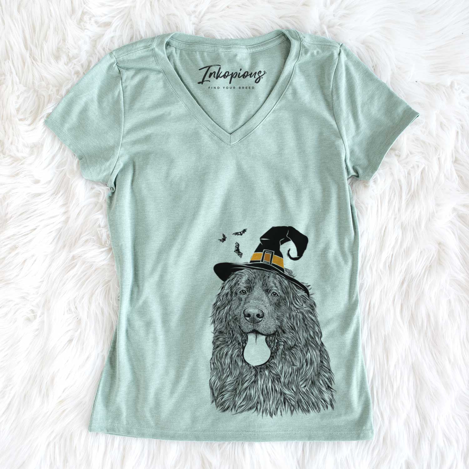 Witch Neptune the Newfoundland - Women's V-neck Shirt