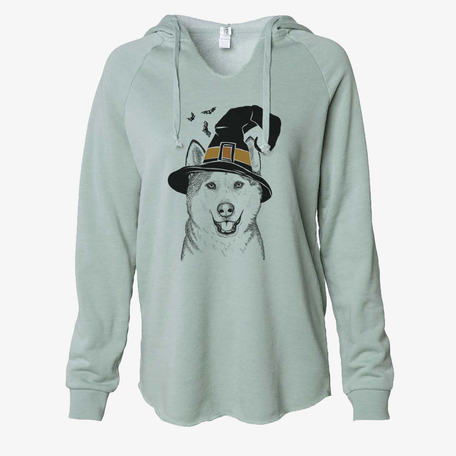 Witch Nika the Siberian Husky - Cali Wave Hooded Sweatshirt