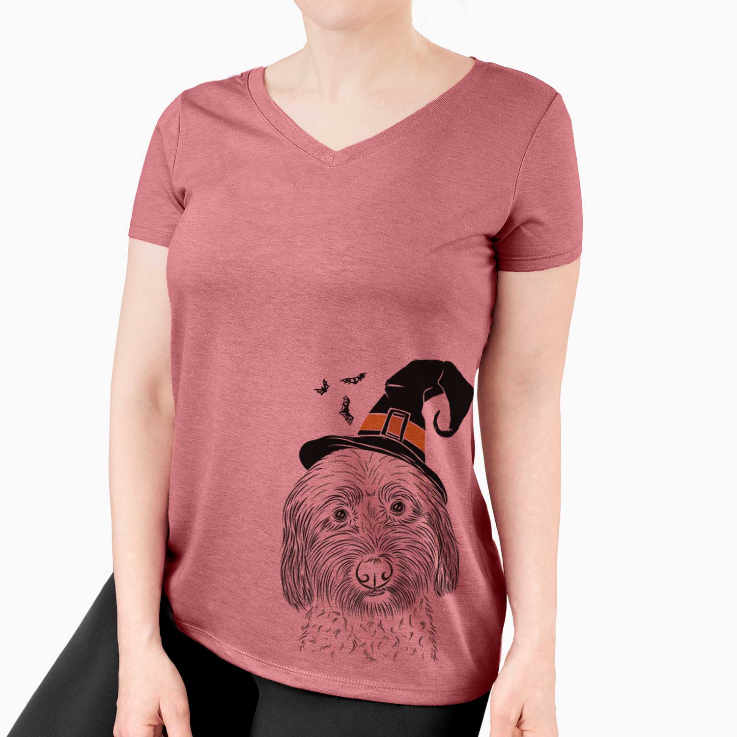 Witch Niles the Soft Coated Wheaten Terrier - Women's V-neck Shirt