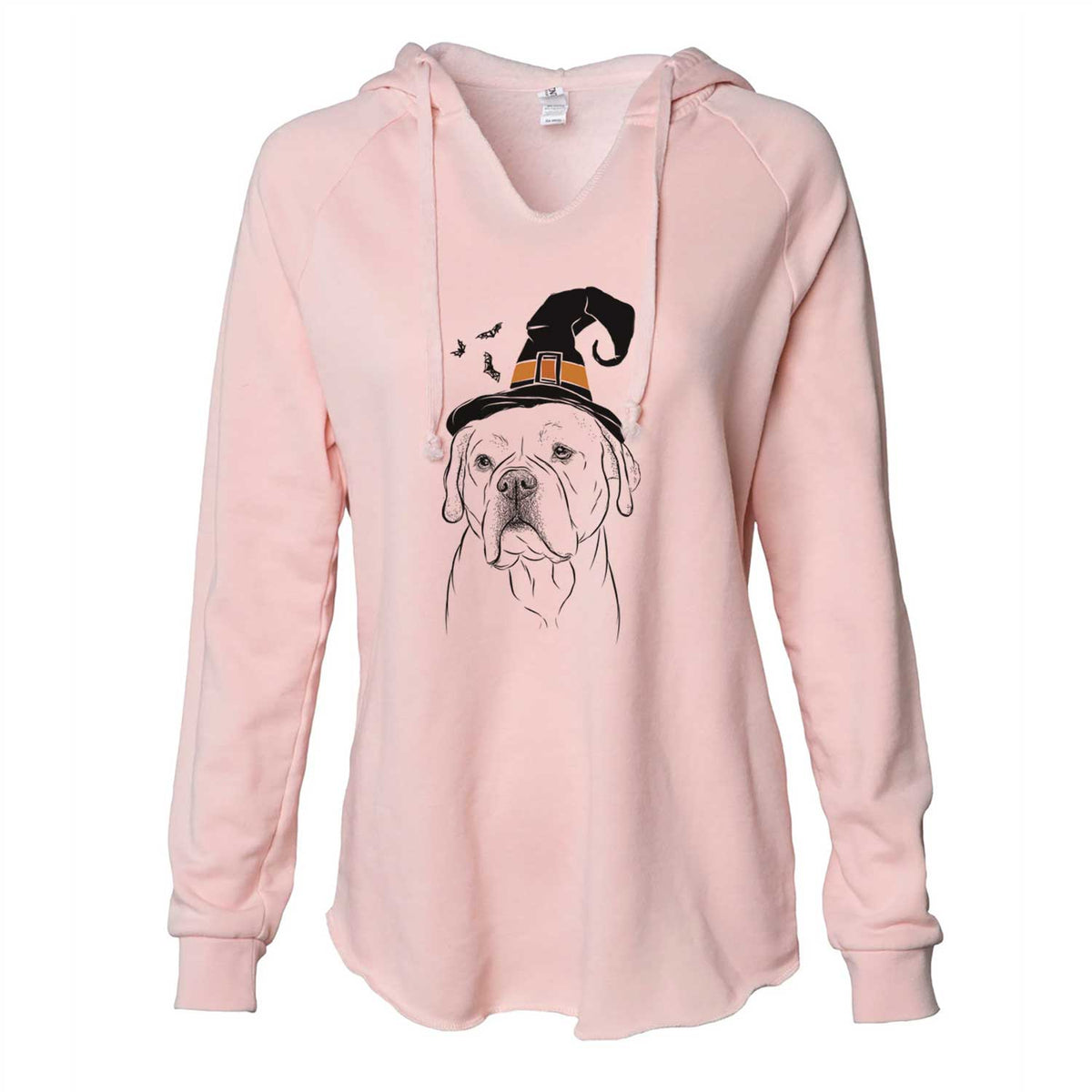 Witch Nora the American Bulldog Mix - Cali Wave Hooded Sweatshirt