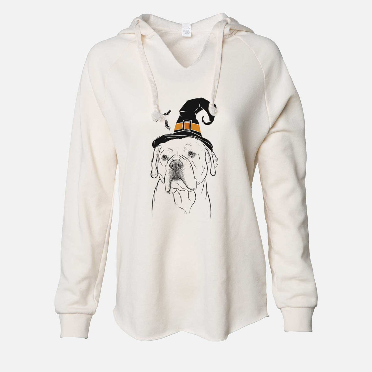 Witch Nora the American Bulldog Mix - Cali Wave Hooded Sweatshirt