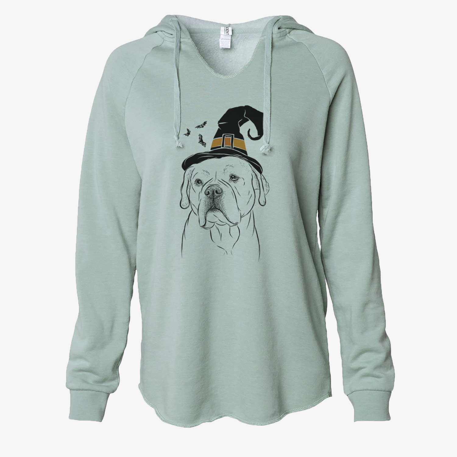 Witch Nora the American Bulldog Mix - Cali Wave Hooded Sweatshirt