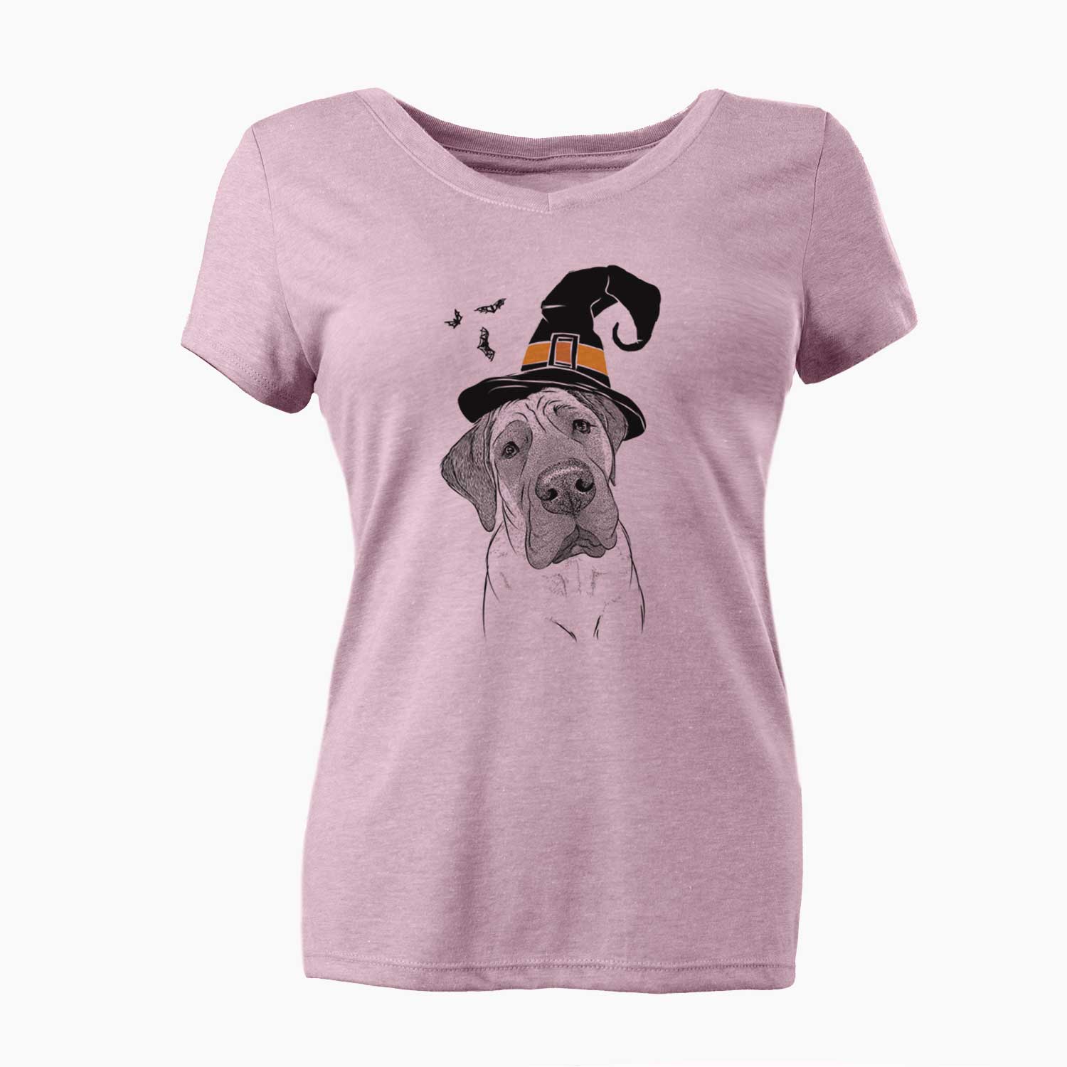 Witch Nutterbutter the English Mastiff - Women's V-neck Shirt
