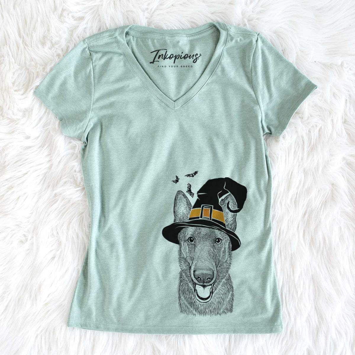 Witch Nyx the German Shepherd - Women&#39;s V-neck Shirt