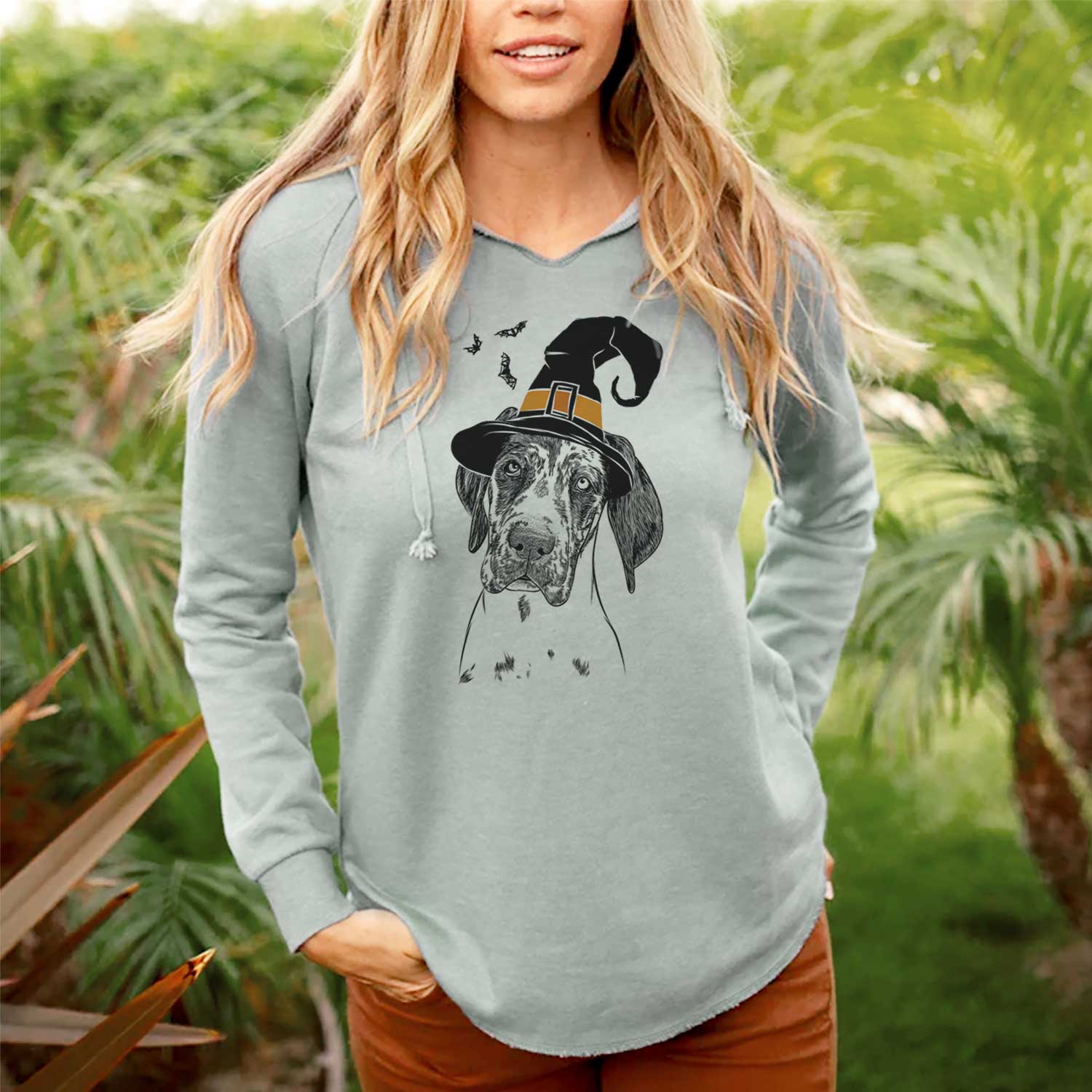 Witch Nyx the Great Dane - Cali Wave Hooded Sweatshirt