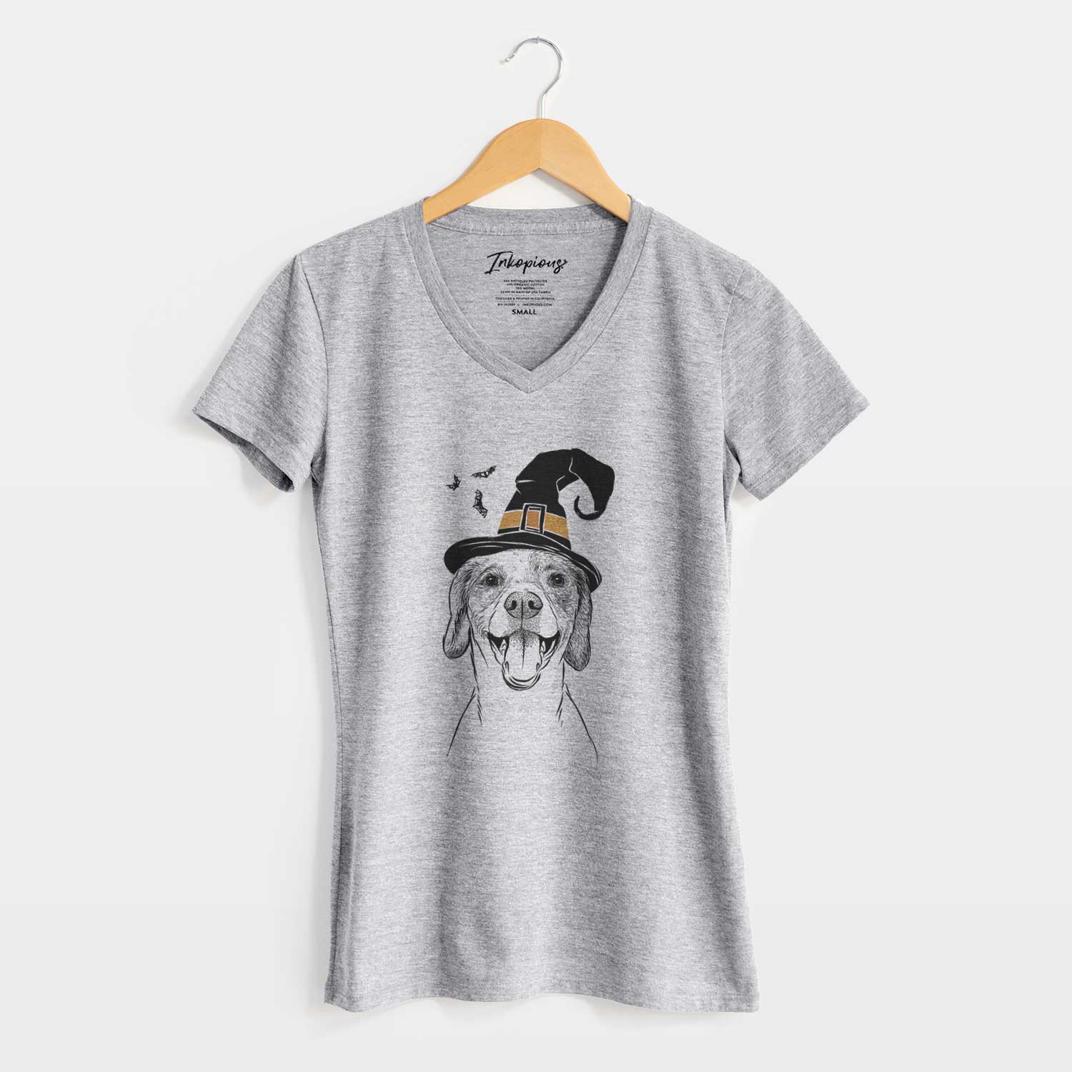 Witch Obi the Beagle Mix - Women's V-neck Shirt