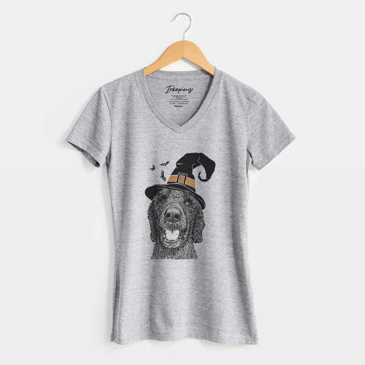Witch Obi James the Goldendoodle - Women's V-neck Shirt