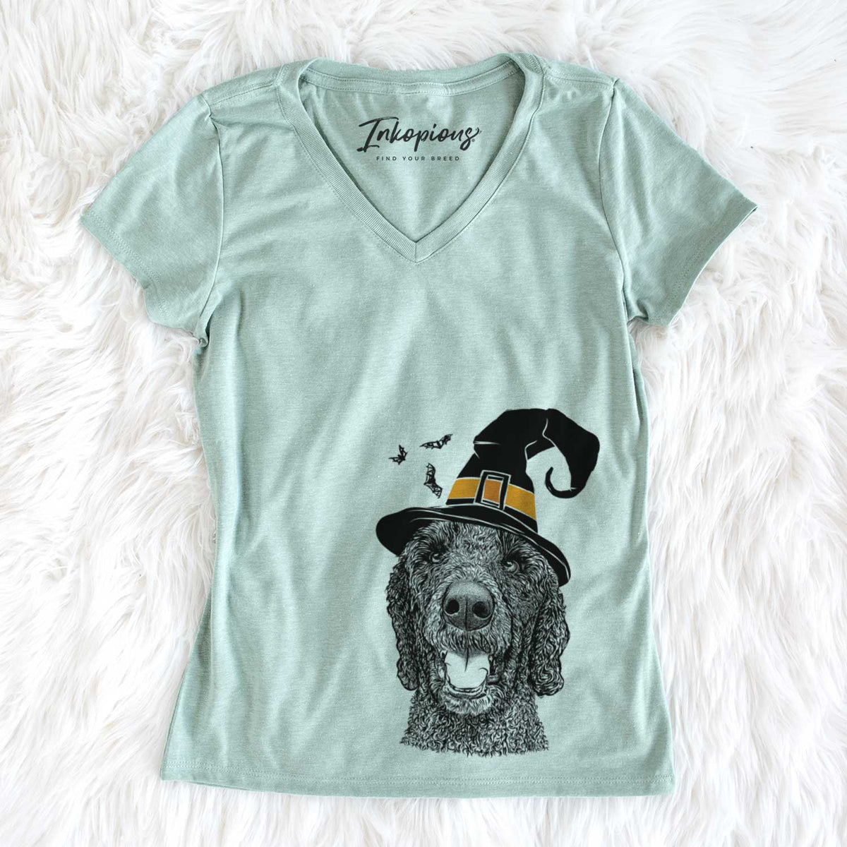 Witch Obi James the Goldendoodle - Women&#39;s V-neck Shirt