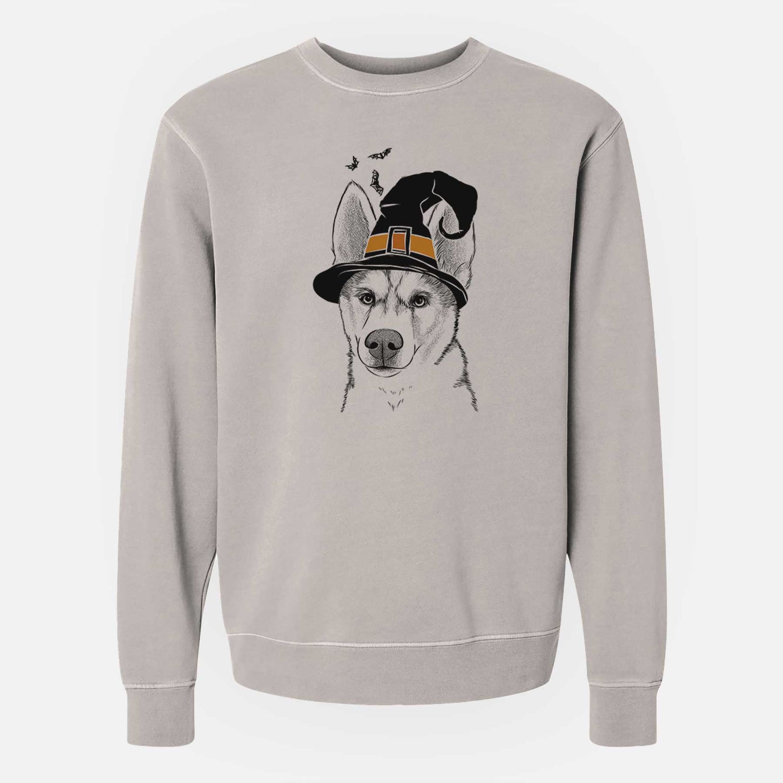 Witch Odin the Siberian Husky - Unisex Pigment Dyed Crew Sweatshirt