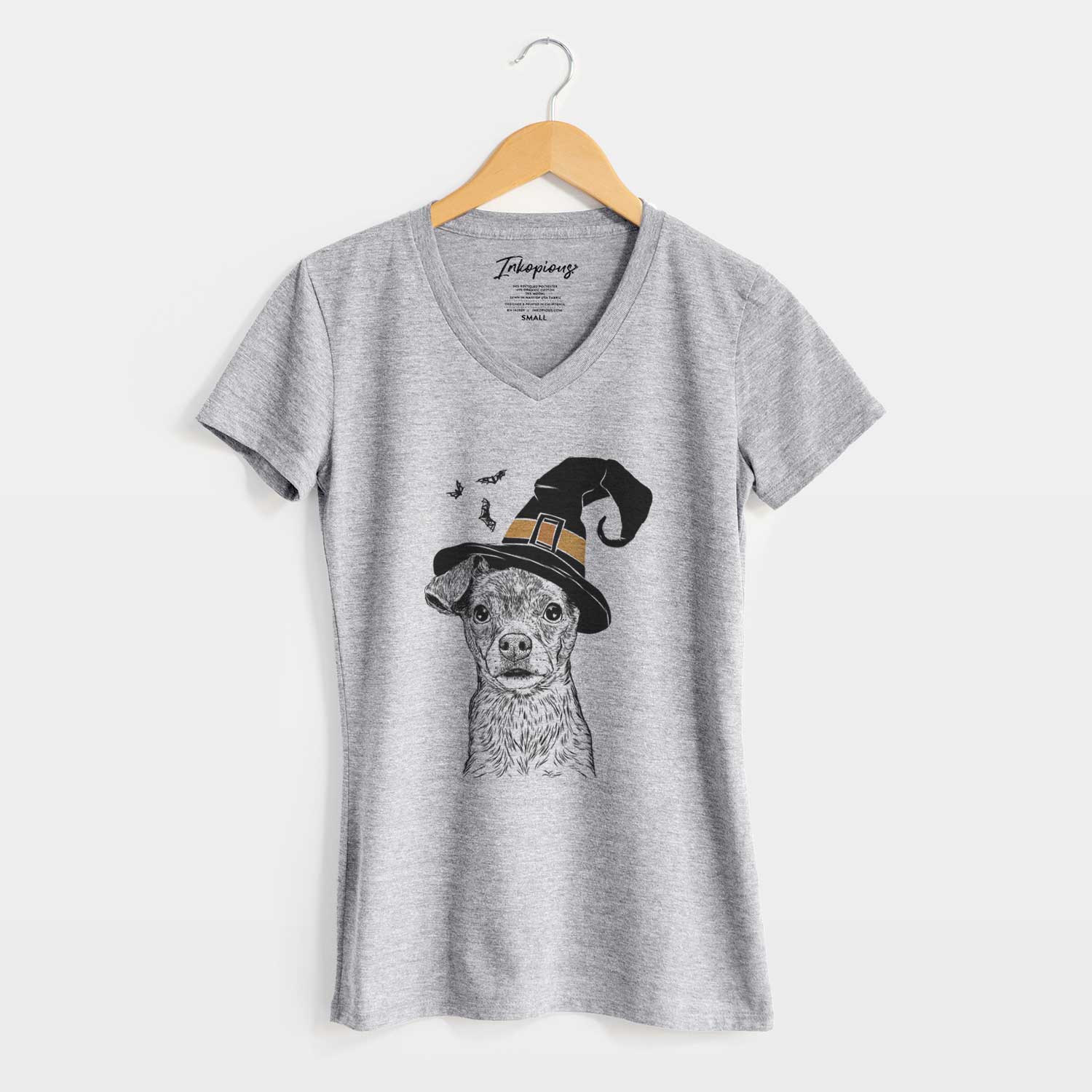 Witch Olive the Mixed Breed - Women's V-neck Shirt