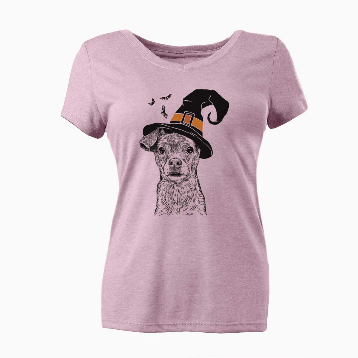 Witch Olive the Mixed Breed - Women's V-neck Shirt