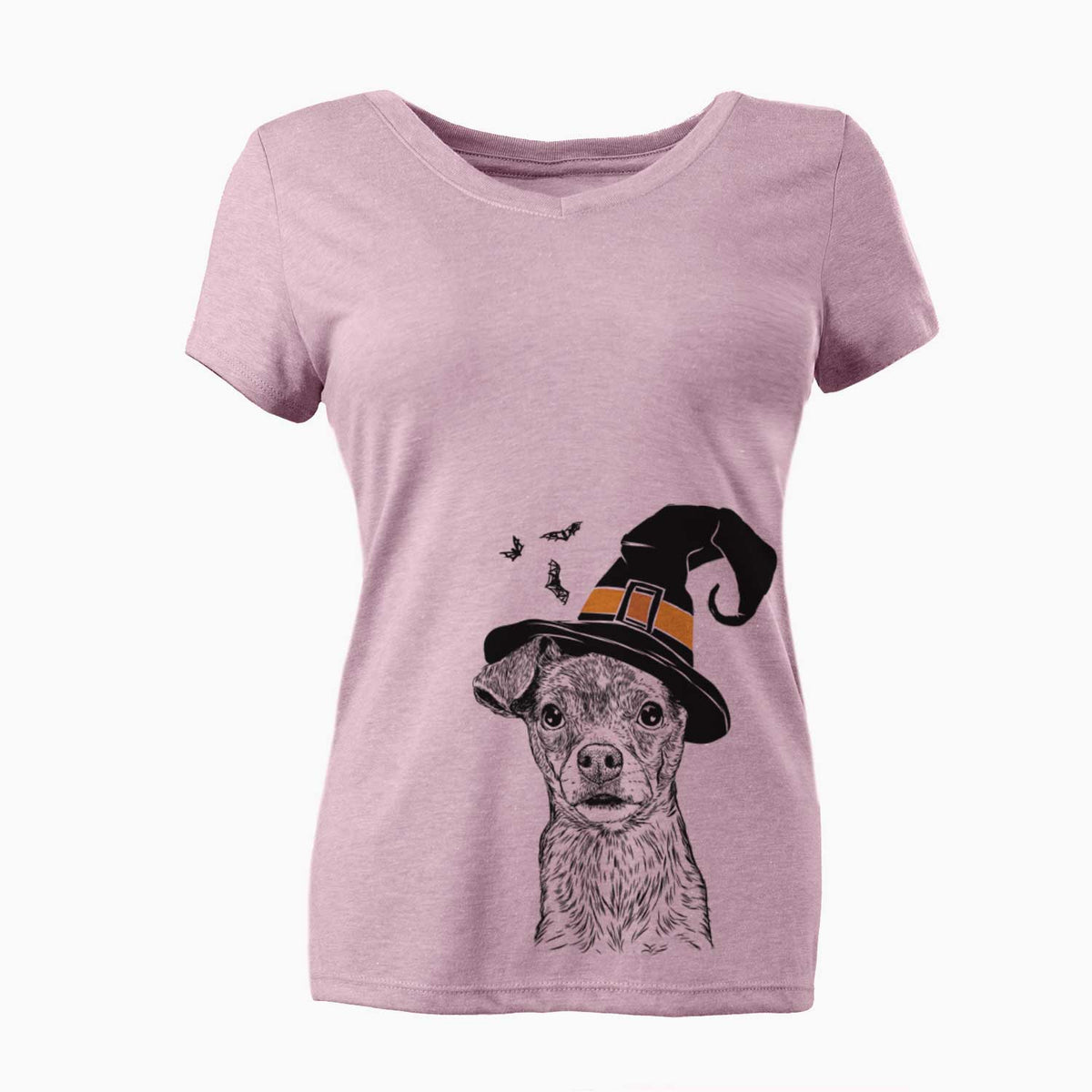 Witch Olive the Mixed Breed - Women's V-neck Shirt