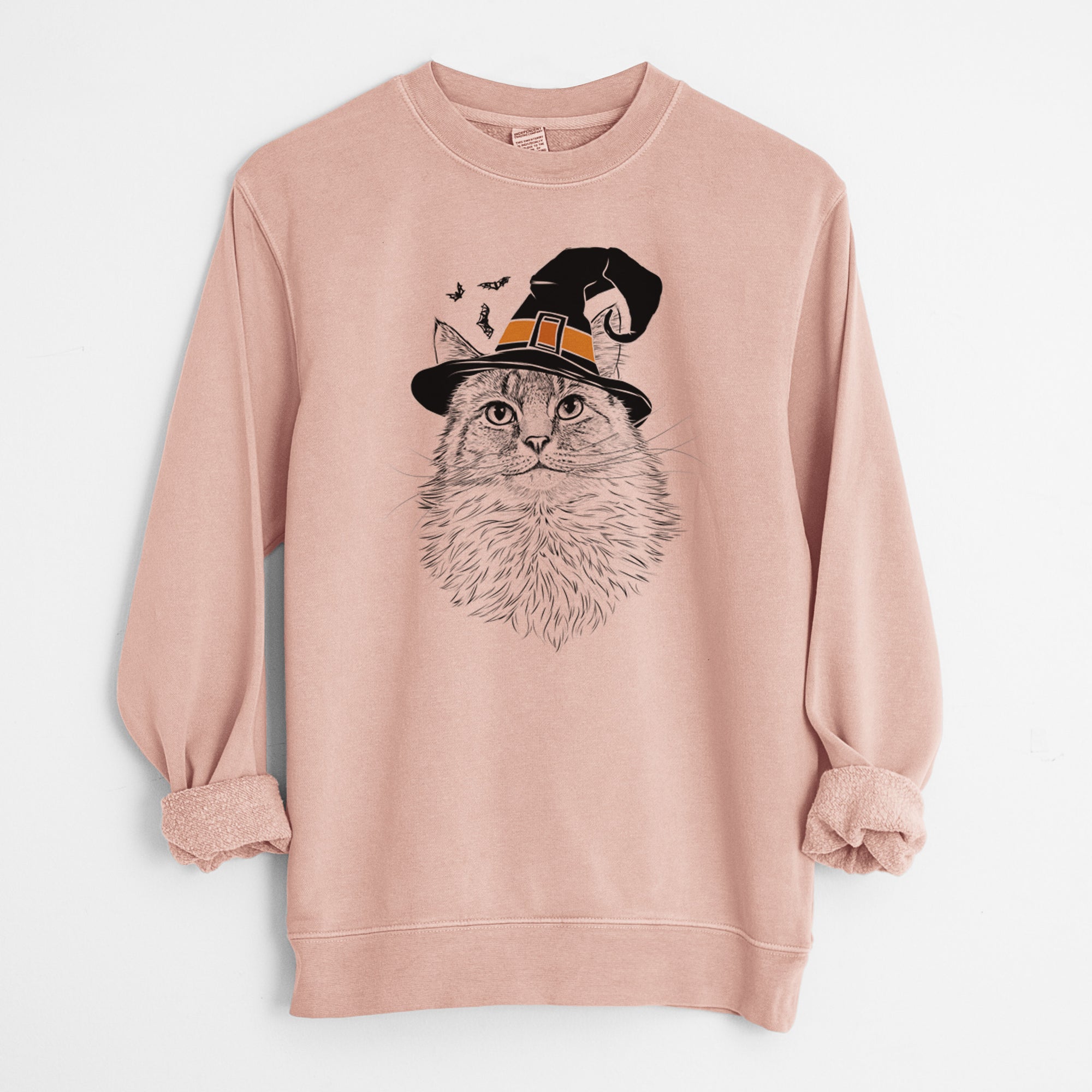 Witch Olive the Cat - Unisex Pigment Dyed Crew Sweatshirt