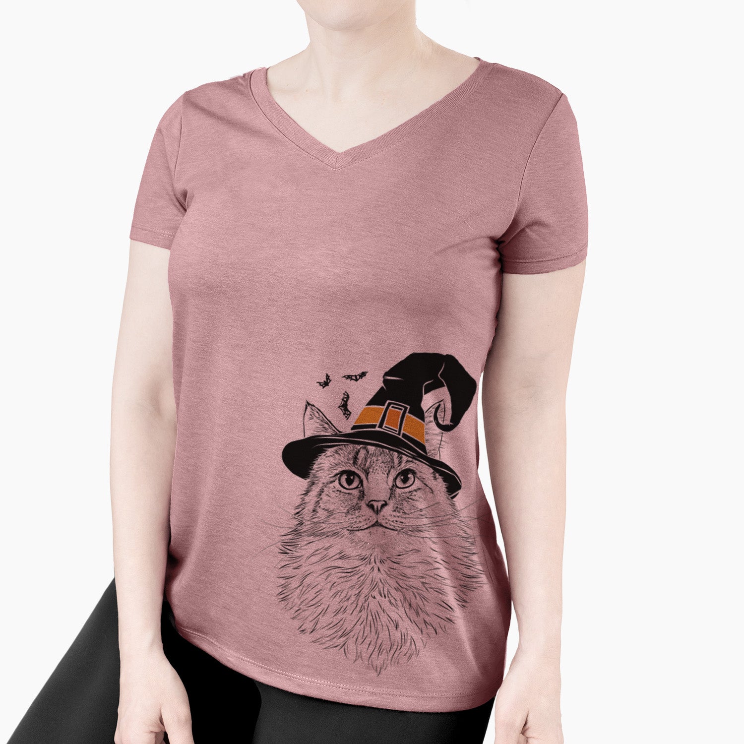 Witch Olive the Cat - Women's Perfect V-neck Shirt