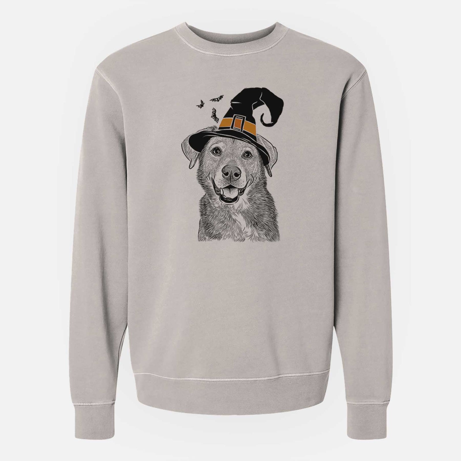 Witch Oliver the Mixed Breed - Unisex Pigment Dyed Crew Sweatshirt