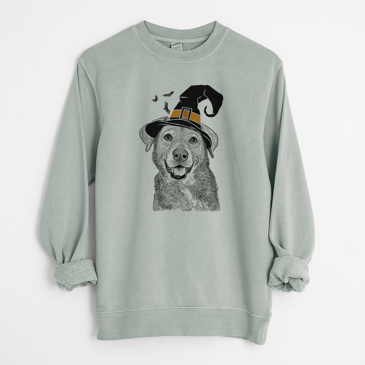 Witch Oliver the Mixed Breed - Unisex Pigment Dyed Crew Sweatshirt
