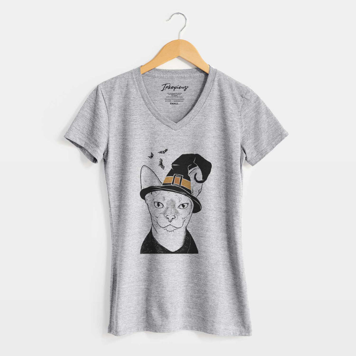 Witch Oliver Watson the Sphynx Cat - Women's V-neck Shirt