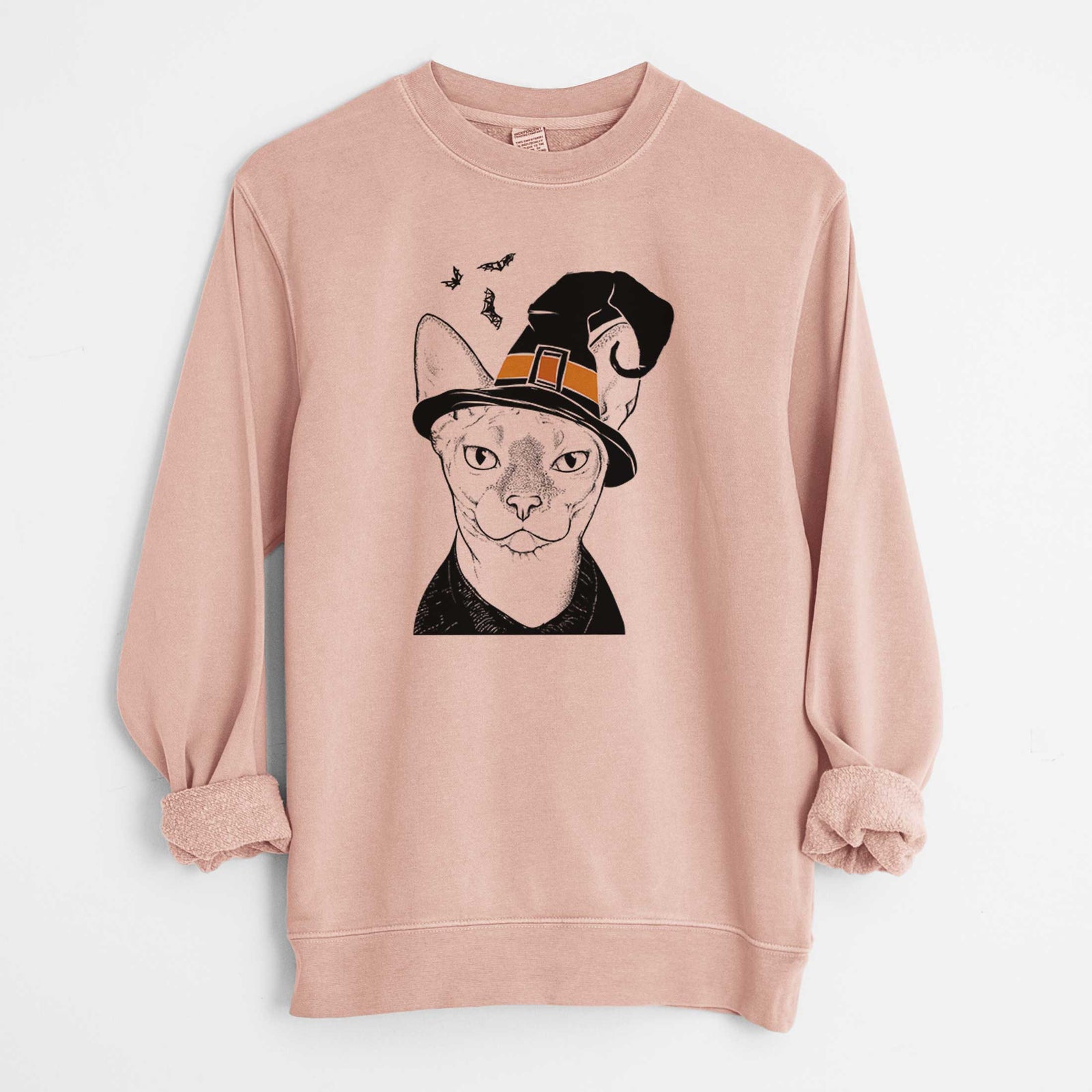 Witch Oliver Watson the Sphynx Cat - Unisex Pigment Dyed Crew Sweatshirt
