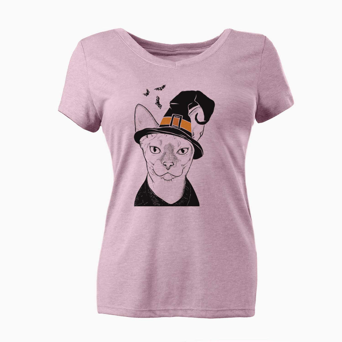 Witch Oliver Watson the Sphynx Cat - Women's V-neck Shirt
